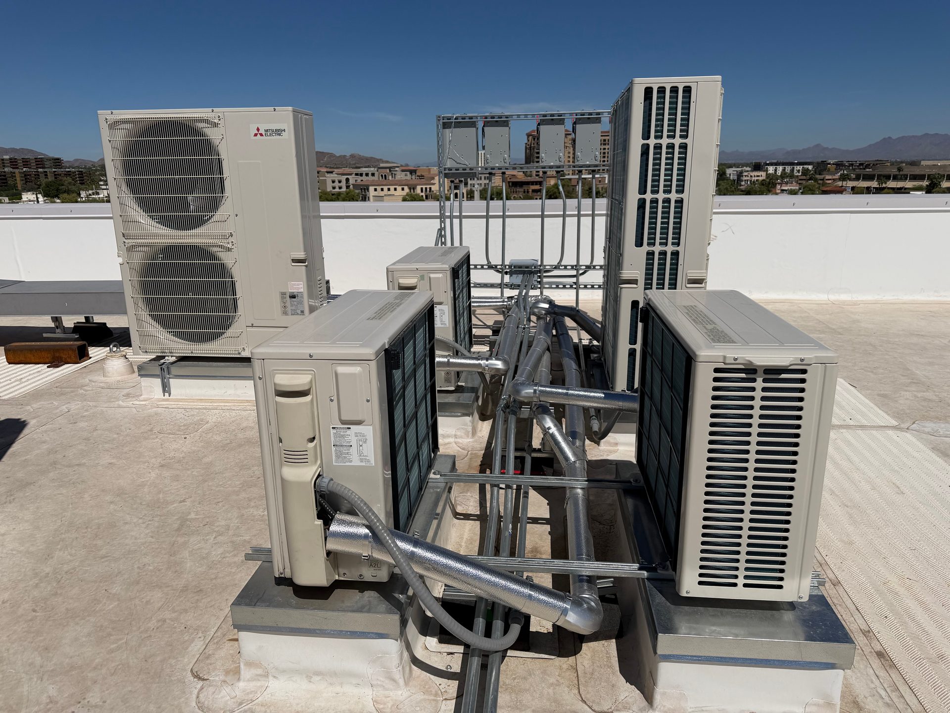 Rooftop cooling equipment installation