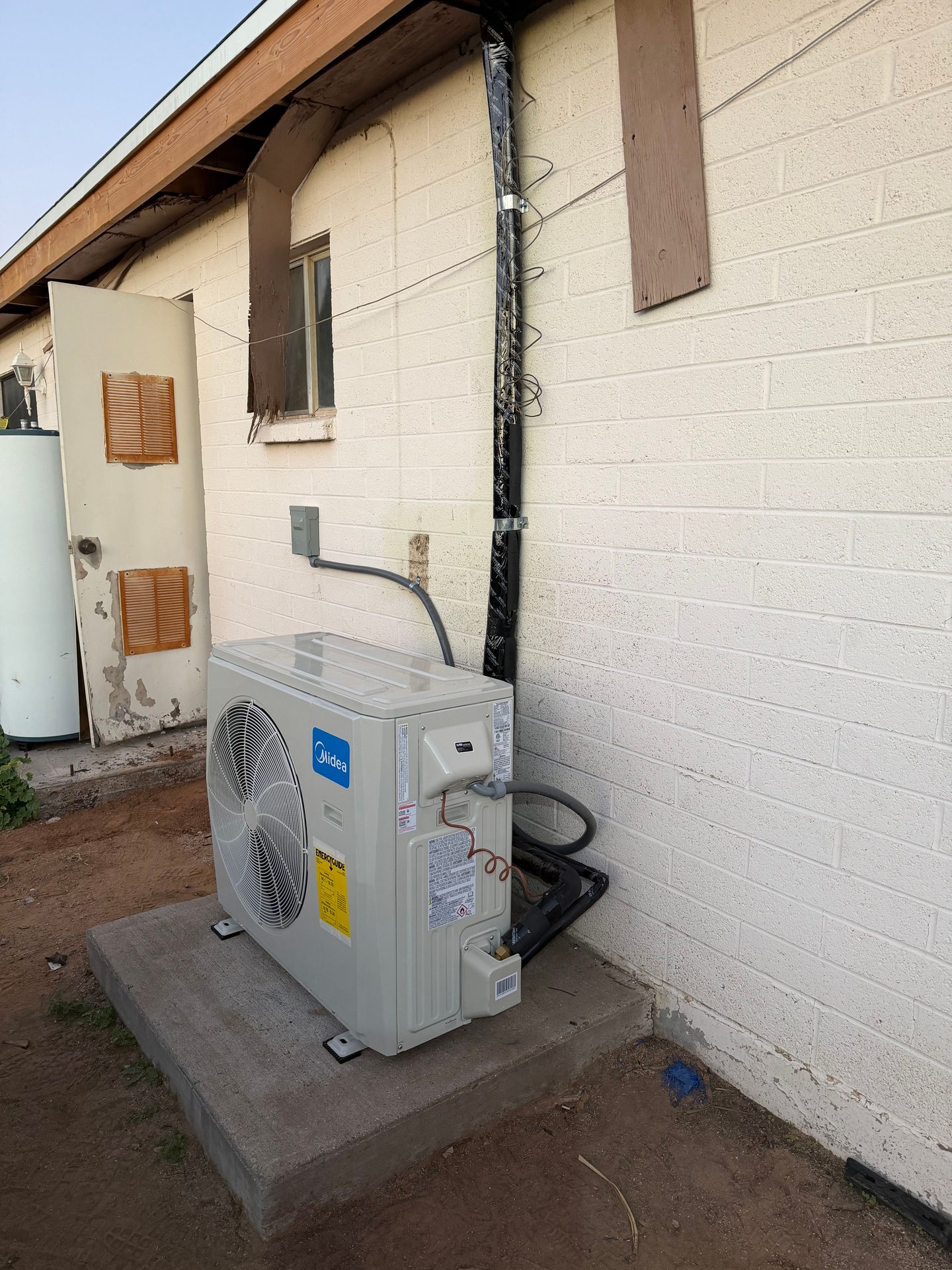 Mini-split condenser installation