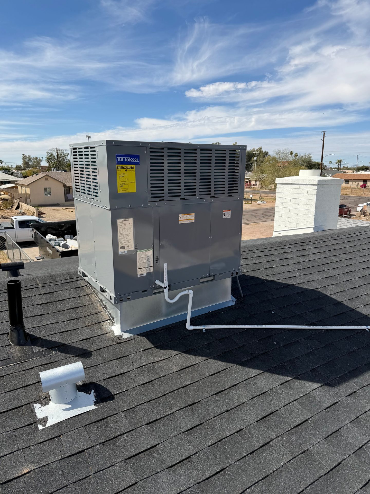 Residential package unit installation